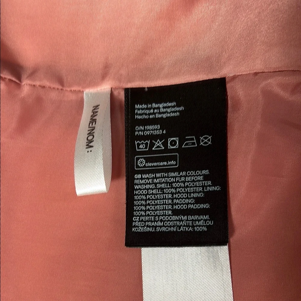 Pink Puffer Vest with Faux Fur Hood - Picture 7 of 8
